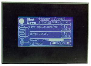 touchscreen-operated graphical user interface