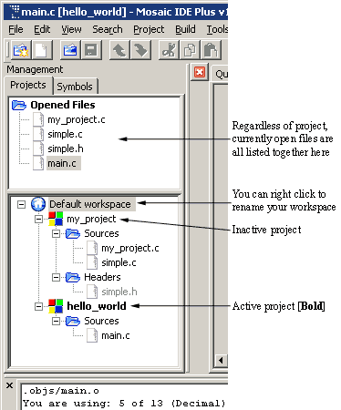 workspace.png, Software Project, Bundle of Settings and References to Source Code Files and Resources, Projects Control IDE Build Process, Workspace is Collection of Software Projects