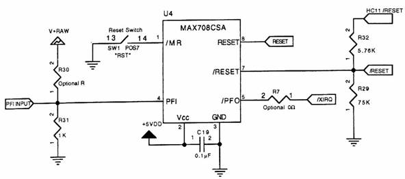 touch screen microcontroller power