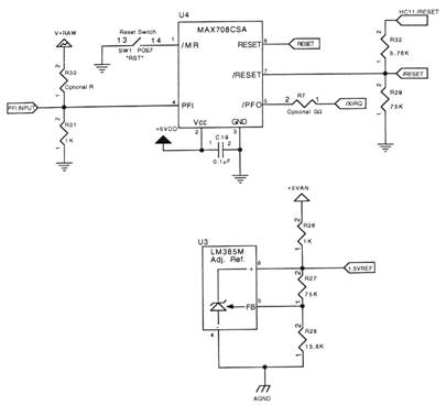 Microcontroller Reset Circuit on Figure D 6 Qed Board Reset Circuitry