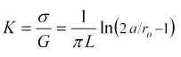 cell-constant.png, Cell Constant of Parallel Wire Electrodes, Solving Gauss's Law Electric Field Equations for Paraxial Two-electrode Conductivity Cell