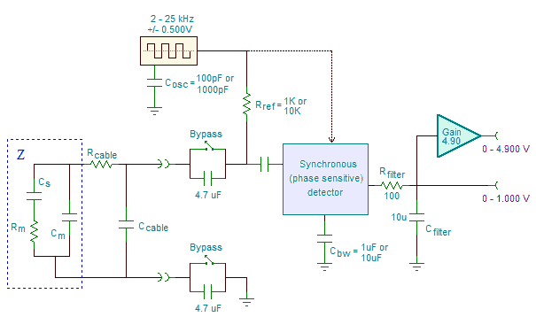 AC resistive divider circuit