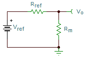 voltage-divider-schematic.png, Driver Software Equations, Derivation of Equations Implemented by Conductivity Sensing Software Drivers