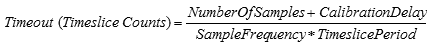 sample timing analog equation