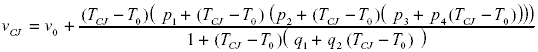 Rational polynomial calibration equation for converting type J thermocouple cold junction temperature to thermocouple voltage