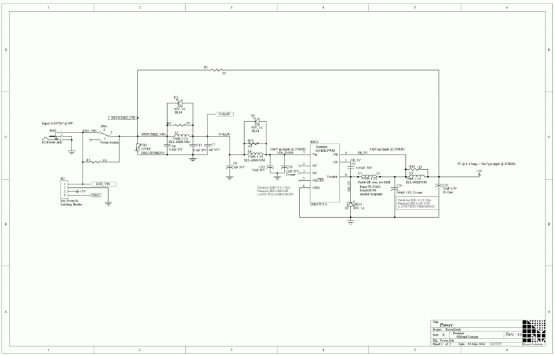 PowerDock Power Supply Schematic