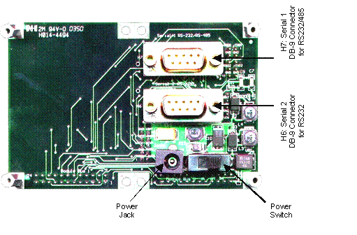 pdw2.gif, High Efficiency 1 Amp Switching Regulator, Dual DB-25 IO Connectors, RS232 Serial Communications, Power Switch, Mounts to Instrument Panel