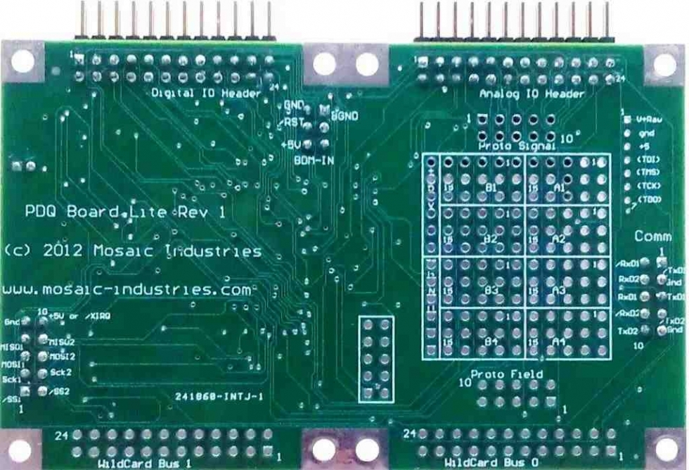 pdq-board-lite-bottom-view.jpg, Hardware Specifications and Connections to 9S12/HCS12 SBC &amp; Development Board, Connecting to HCS12 Microcontroller I/O